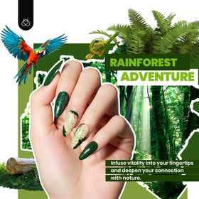Beetles lifestyle summer pastel manicure on hands to show finished salon-style look