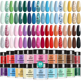 Beetles Gel Polish lifestyle shot of woman applying dip illustrating at-home use