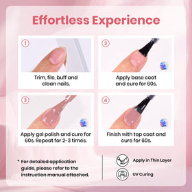 beetles lifestyle shot woman doing at-home manicure showing polished results