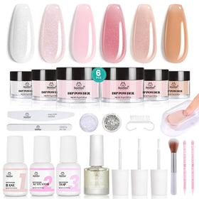 Beetles Gel Polish lifestyle image of woman doing home manicure showing relaxed salon results