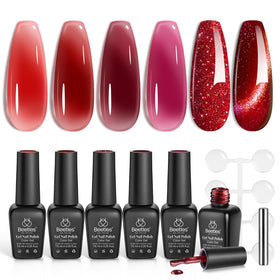 Beetles lifestyle shot of woman with red manicure highlighting polished finished look