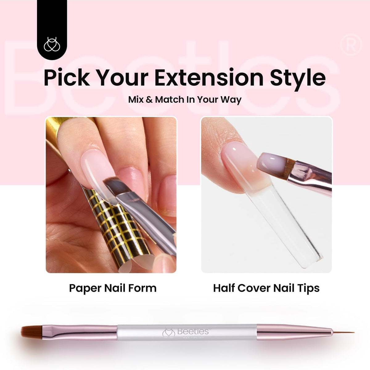beetles half-cover tips fanned for easy selection and natural blend