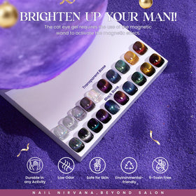 beetles magnetic effect demo on nail displaying shimmer control and creative accents