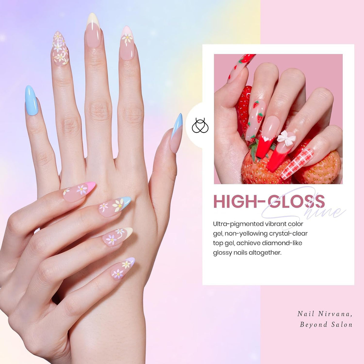 beetles Gel Polish manicure on model hand demonstrating long-lasting salon finish
