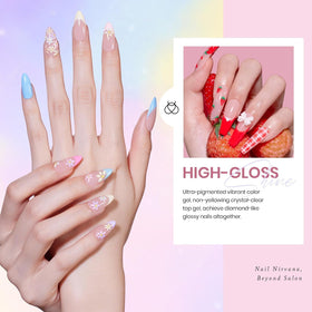 beetles Gel Polish manicure on model hand demonstrating long-lasting salon finish