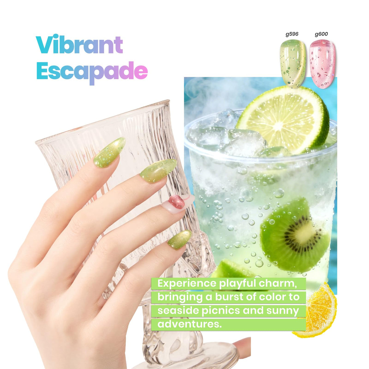 Beetles manicure lifestyle at brunch showing wearable pastel finish