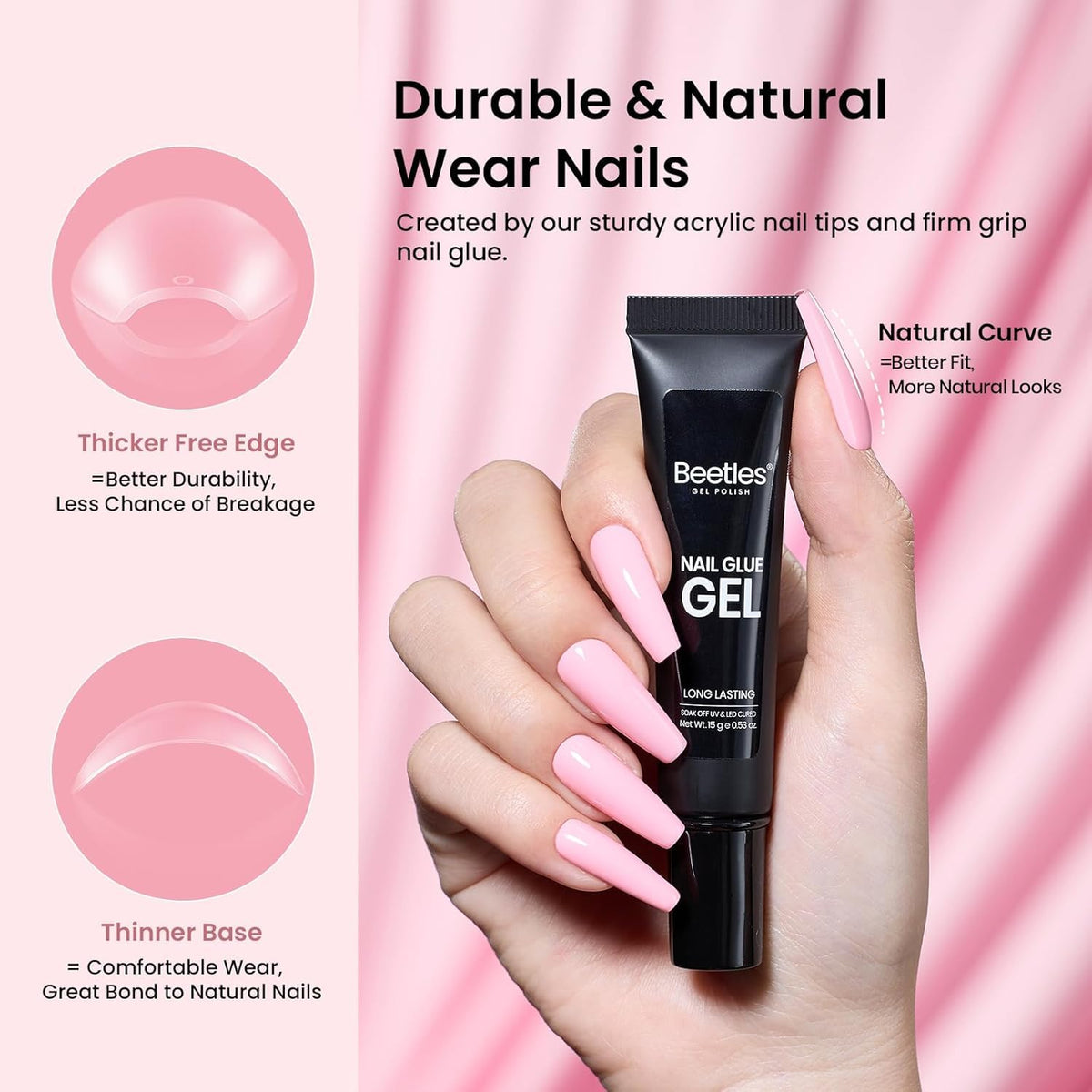Beetles mini UV lamp curing nails quickly for durable gel finish