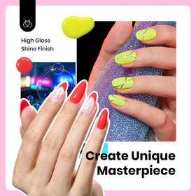 Beetles nails modeled at a summer party highlighting bright long‑wear color