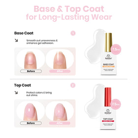 beetles before and after nail extension showing strong, natural-looking results