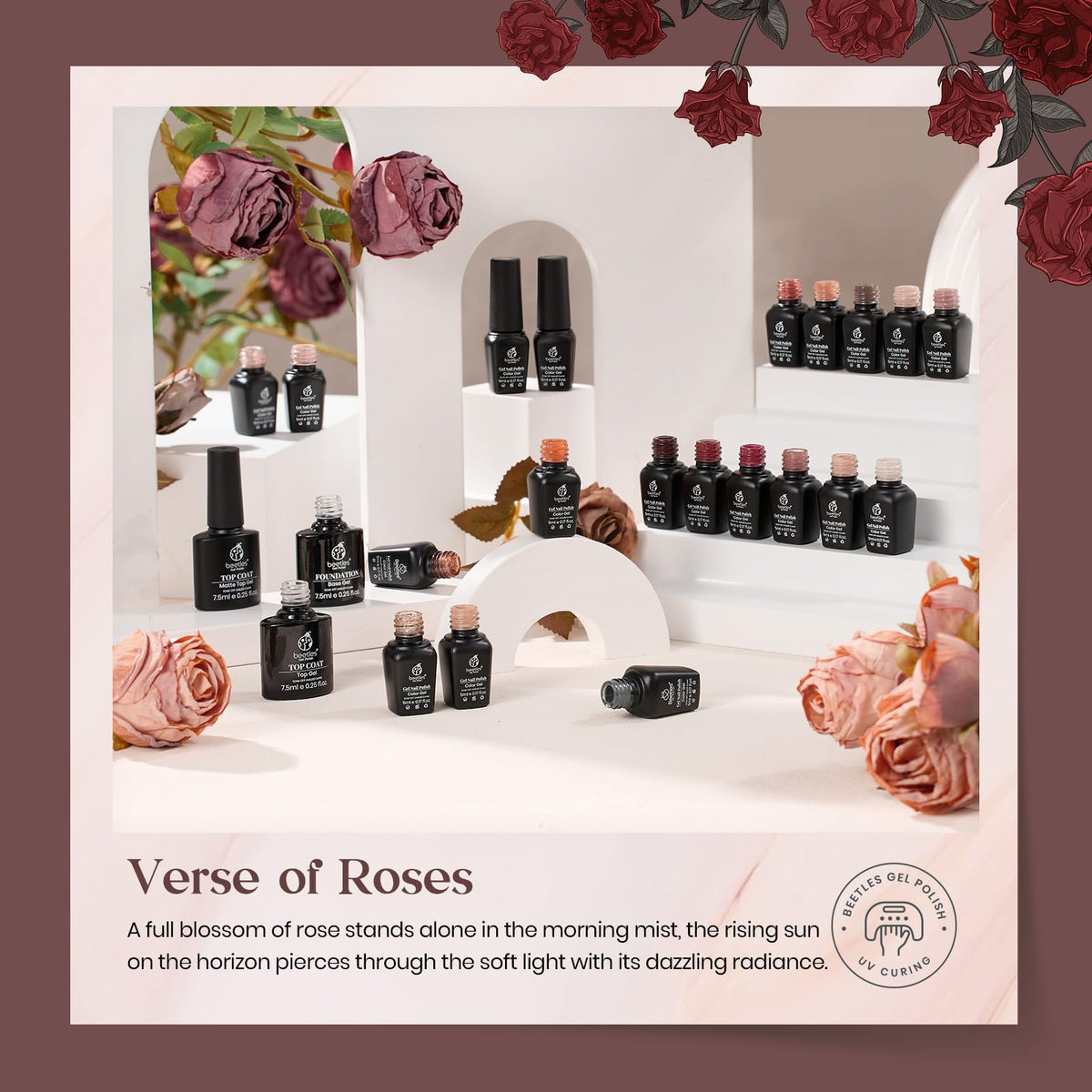 Beetles nail polish being applied on nails demonstrating smooth application benefit