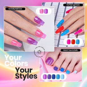 Beetles nail swatch fan displaying vibrant shades for design inspiration