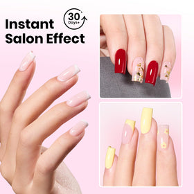 beetles nail tips array laid out in 16 sizes for accurate fitting