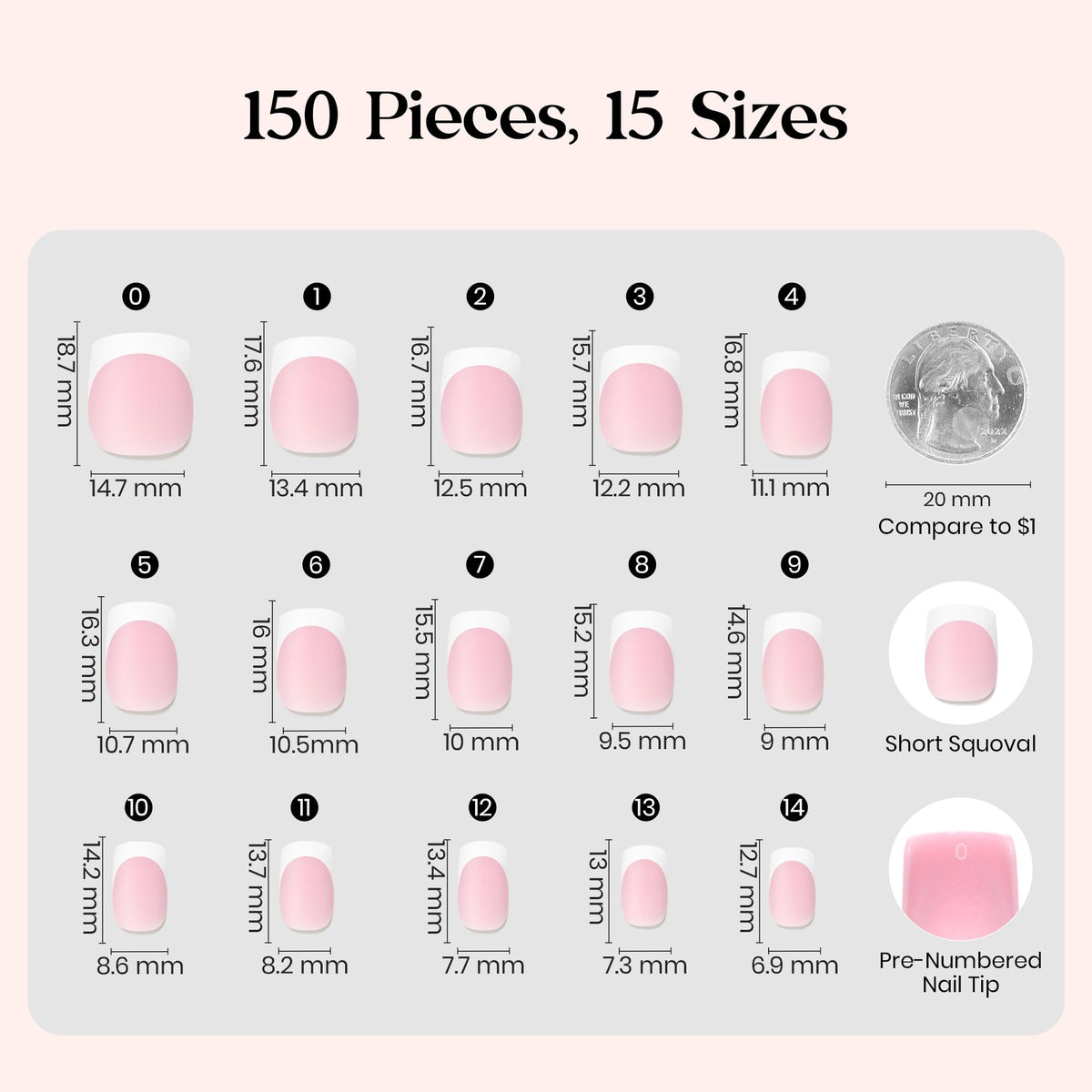 beetles short square press-on nails applied for a polished everyday look