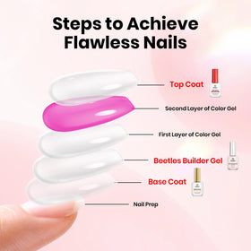 beetles comparison of nails before and after sculpting showing reinforced shape benefit