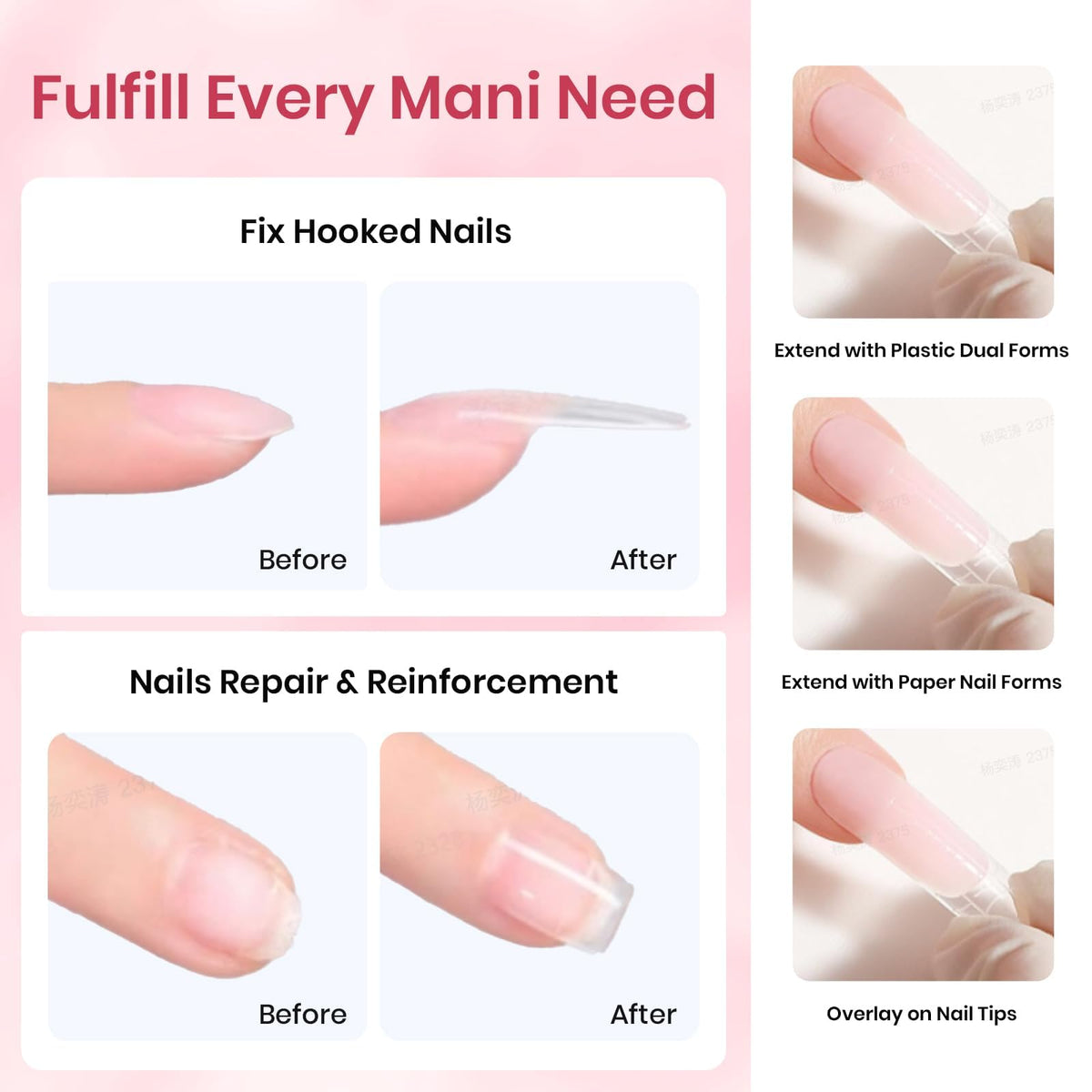 Beetles finished nails in home salon scene showing professional results