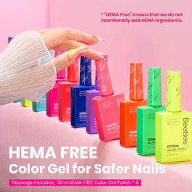 Beetles Gel Polish bottle close-up displaying color-matched container and readable label