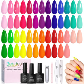 beetles neon set front packaging showing all bottles and benefit instant color variety