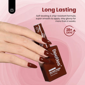 beetles on nails lifestyle model wearing set colors showing salon-quality finish