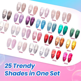 beetles Gel Polish open kit layout displaying all bottles for easy selection