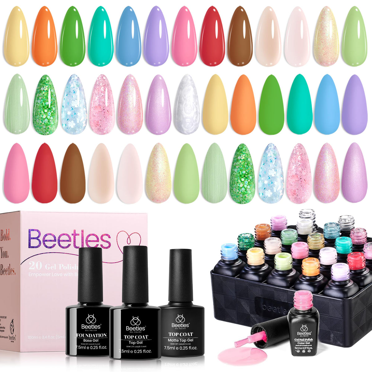 beetles Gel Polish organizer in drawer showing tidy storage benefit