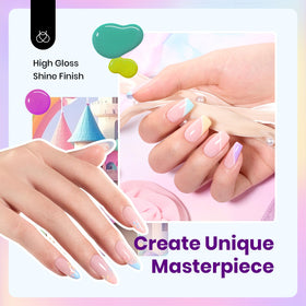 Beetles color swatch fan demonstrating pastel shades for quick color choice