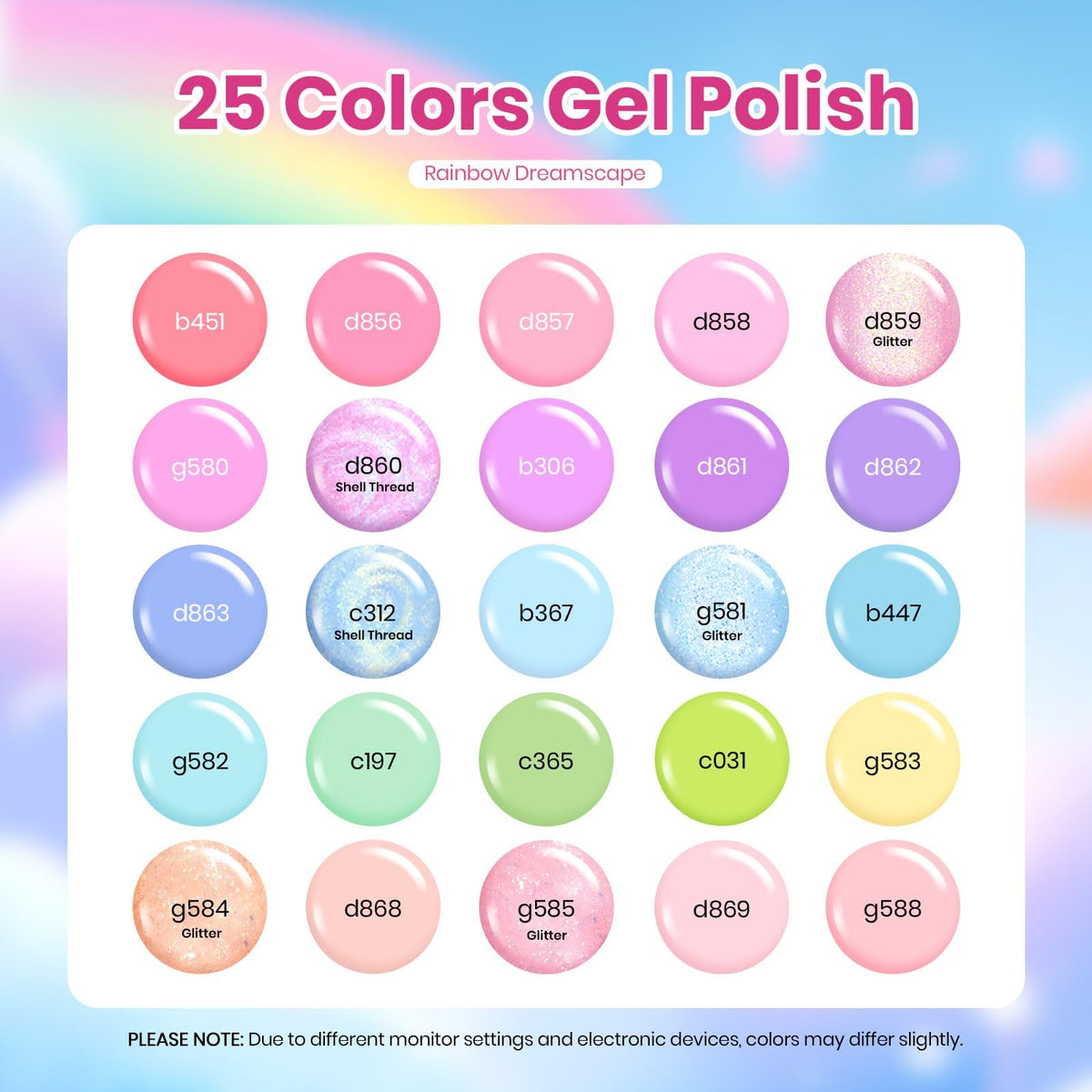 beetles Gel Polish nail art on hand model demonstrating wearable pastel looks