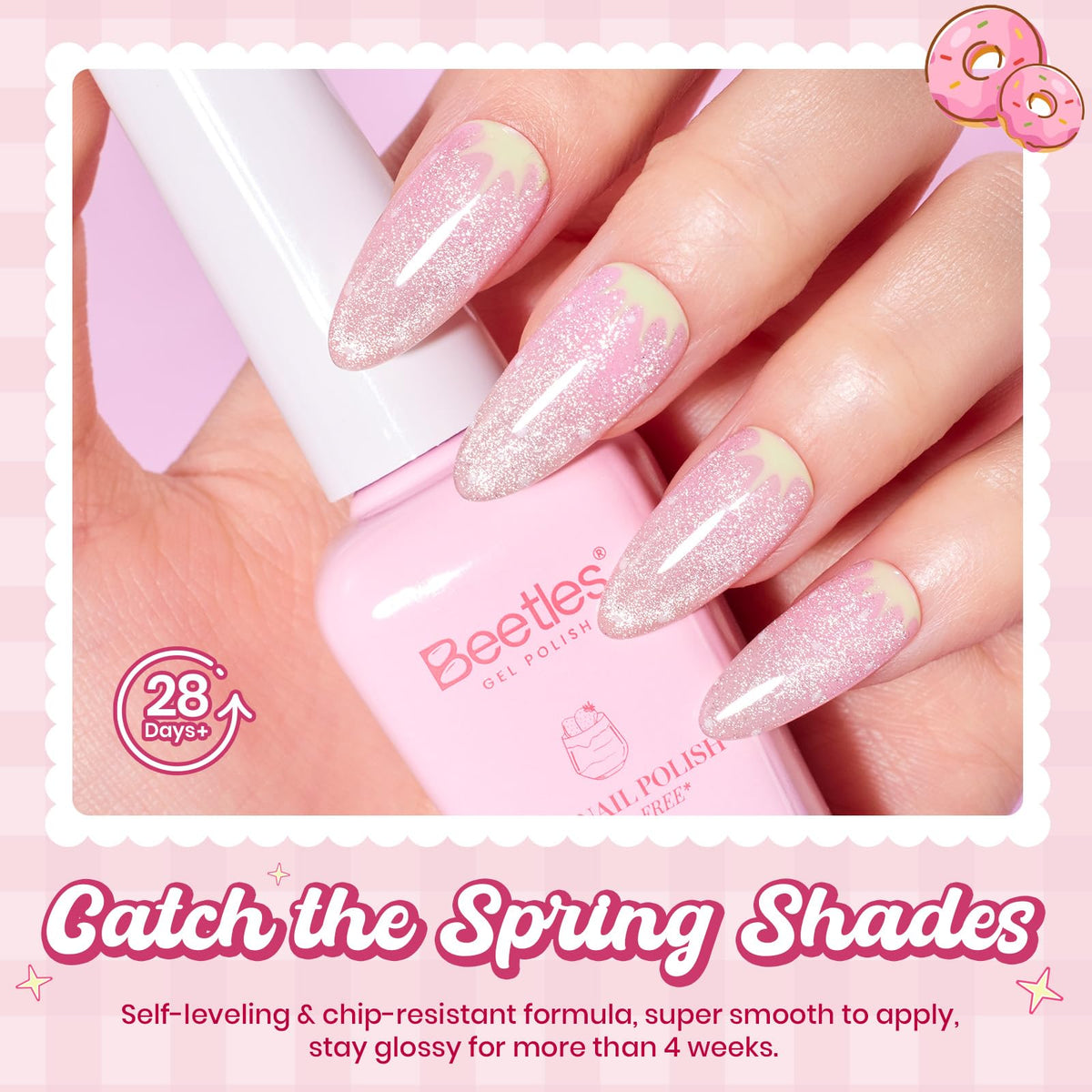 beetles nails in use on hands showing salon-quality pastel manicure result