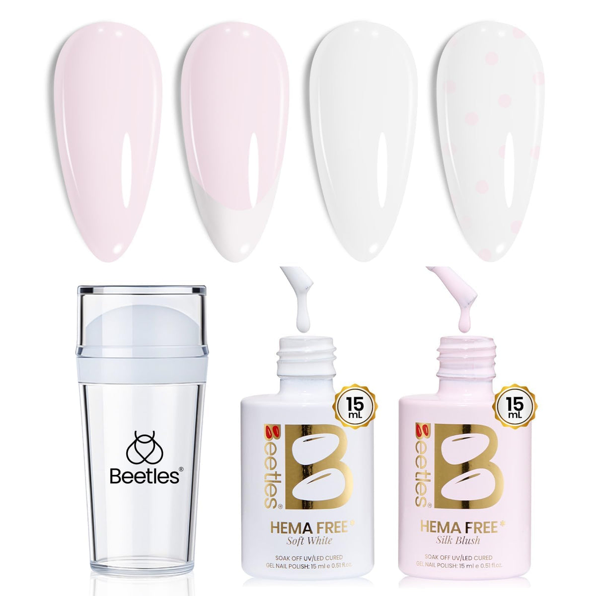 beetles finished nails lifestyle showing glossy french manicure for summer outfits