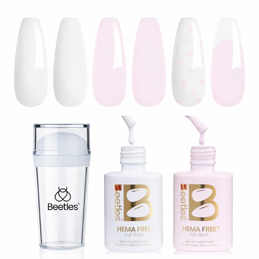 beetles front packaging showing Peach Mousse kit enabling easy French manicure