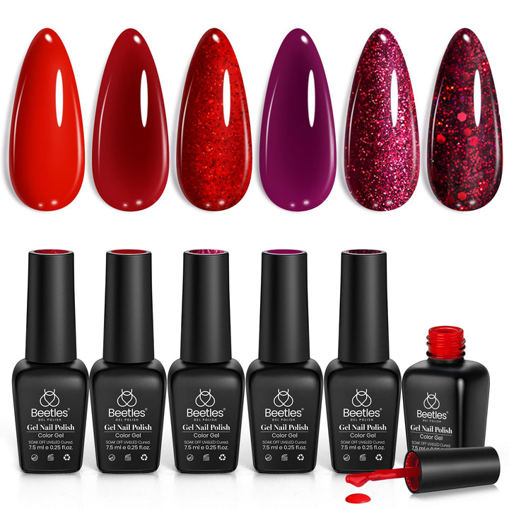 beetles front packaging showing six gel polish bottles and gift-ready box benefit: easy gifting