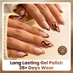 beetles polish applied on nails showing glossy finish and long-wear benefit