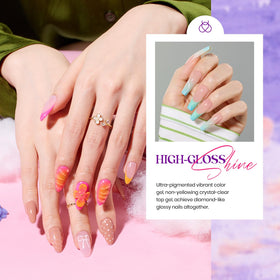 Beetles polish applied on nails demonstrating vibrant, salon-quality finish