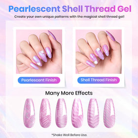 beetles polish on nails lifestyle photo showing pearlescent swirl manicure