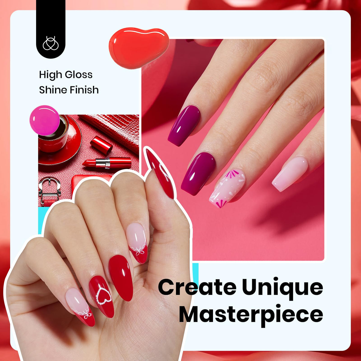 Beetles gel polish applied on nails showcasing glossy finish and durability