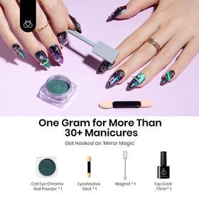 Beetles powder close‑up texture revealing ultra‑fine sheen for smooth chrome