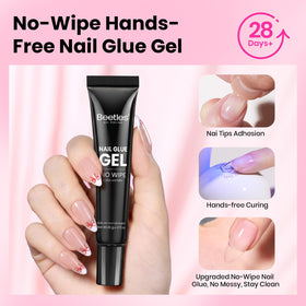 beetles press-on application on hand demonstrating easy, salon-style results