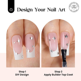 beetles press-on nails in hand showing size and fit benefit