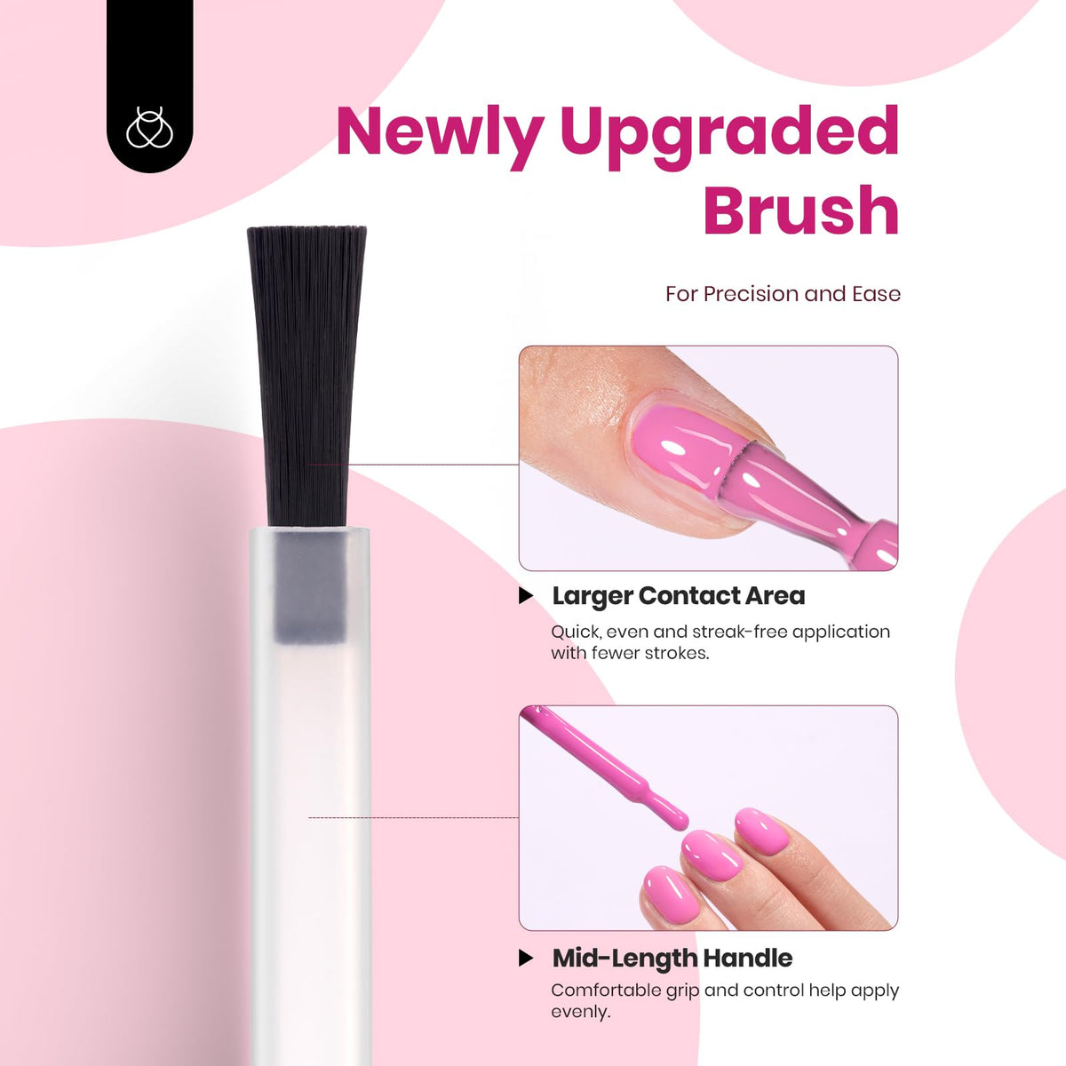 Beetles Gel Polish applied on nails showing glossy finish and flattering pink tones
