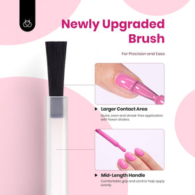Beetles Gel Polish applied on nails showing glossy finish and flattering pink tones