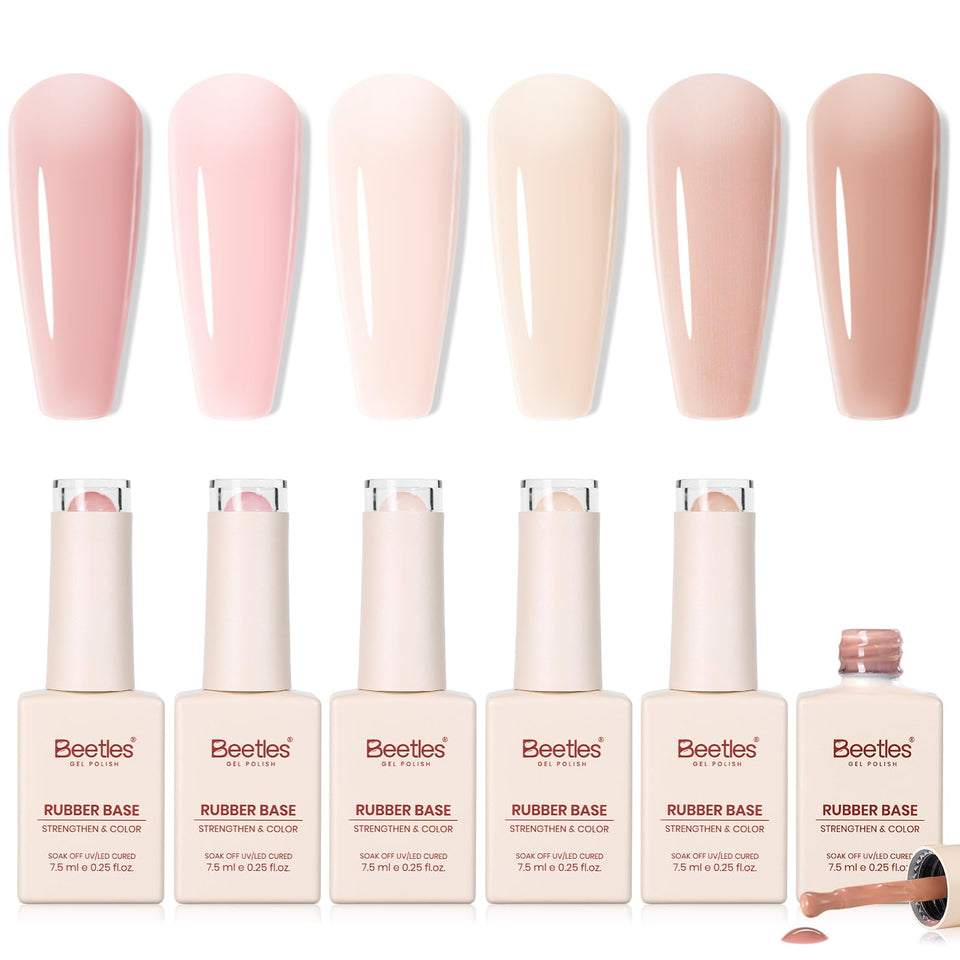 beetles gel polish front packaging showing six bottles and kit contents for quick selection