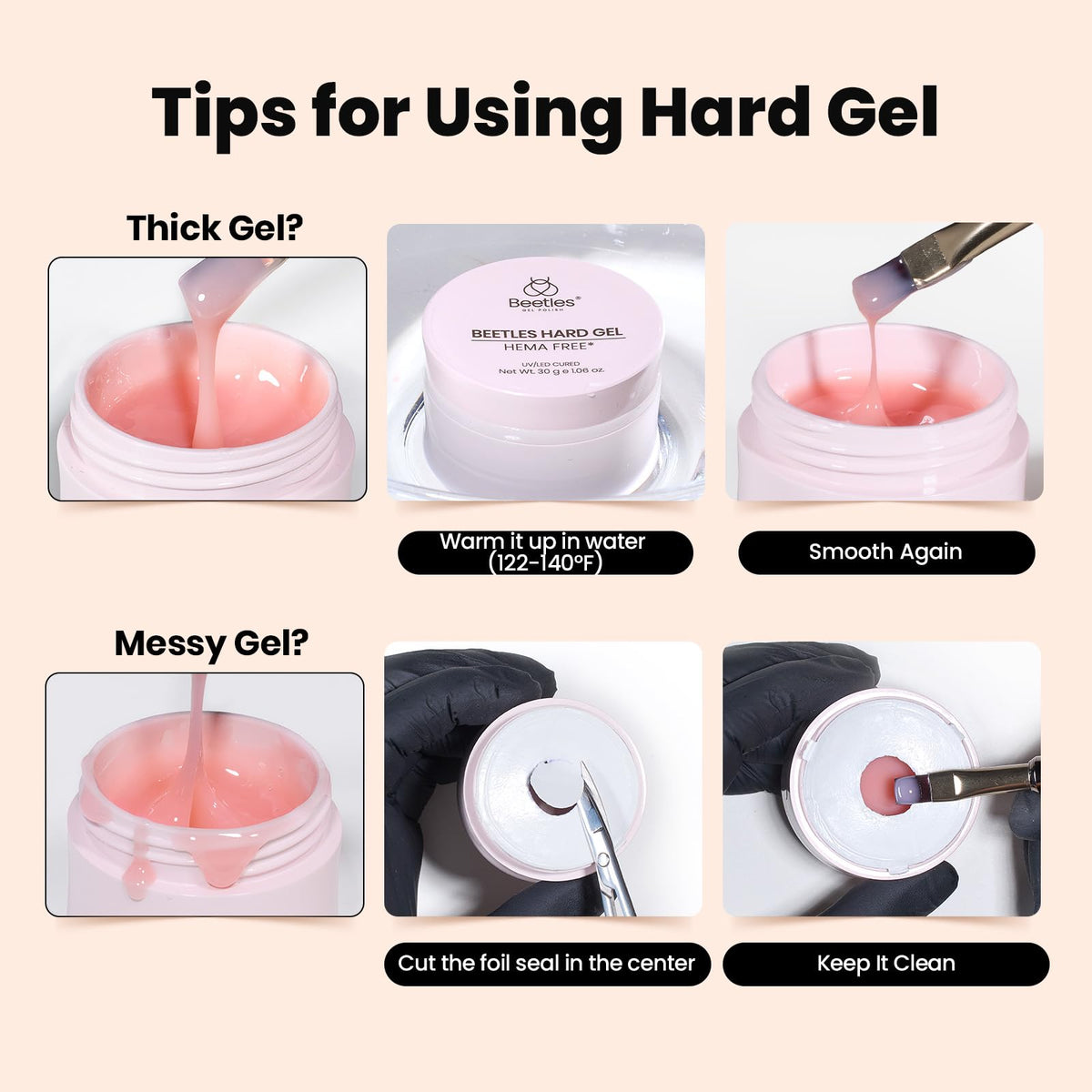 Beetles nail tech applying builder gel in a salon setting for polished results