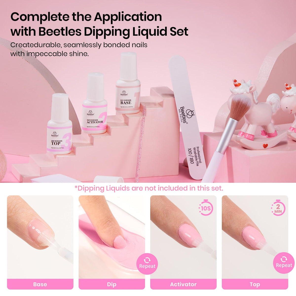 Beetles Gel Polish size comparison with fingers to show bottle scale