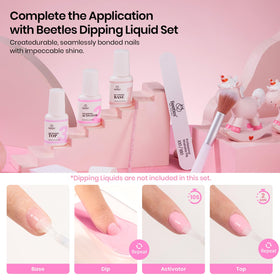 Beetles Gel Polish size comparison with fingers to show bottle scale