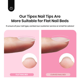 beetles Gel Polish hand compared to tip for scale and correct sizing guidance