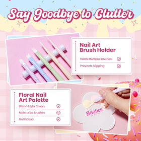 beetles Gel Polish scale comparison with a hand showing compact, travel-ready size
