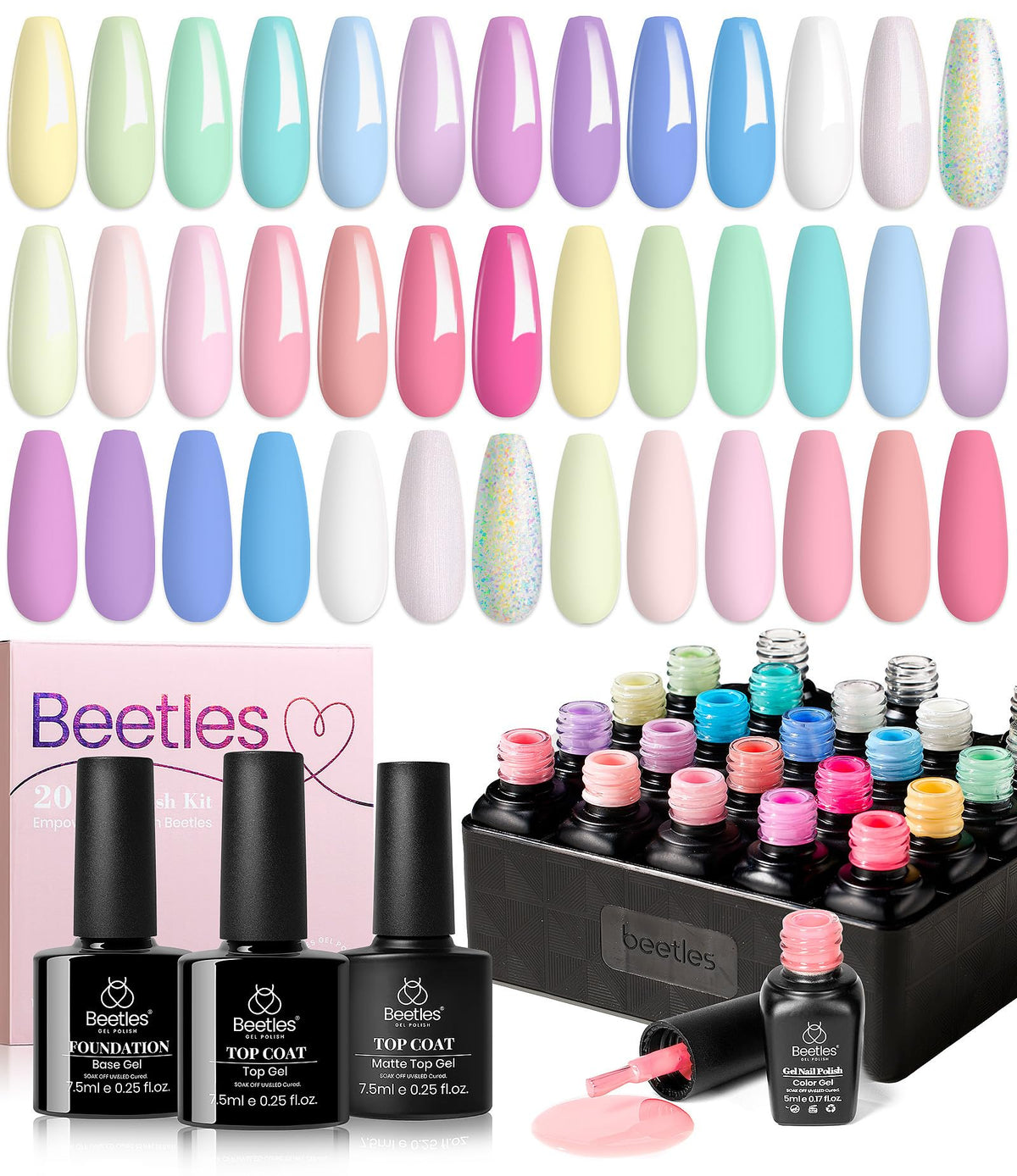 beetles size comparison with ruler showing compact bottle volume