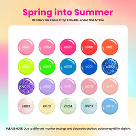 Beetles swatch fan with 20 summer shades for easy color choice