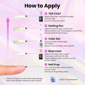 beetles shades swatches on tip showing six pearly colors for mix-and-match