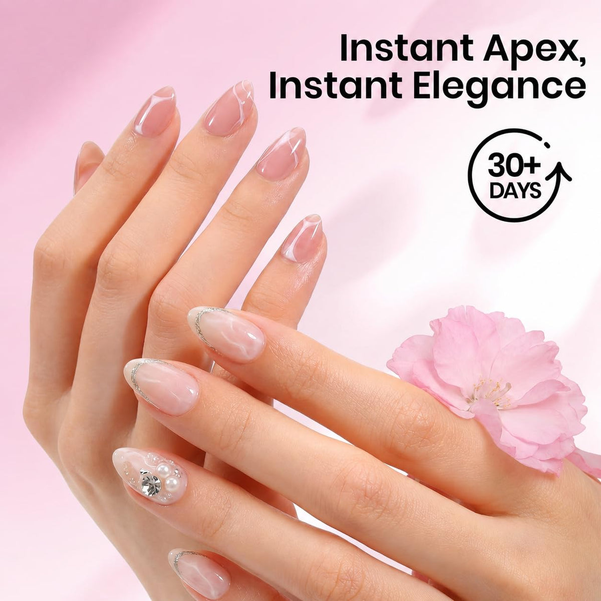 beetles gel polish short almond tips spread neatly showing size range for precise fitting