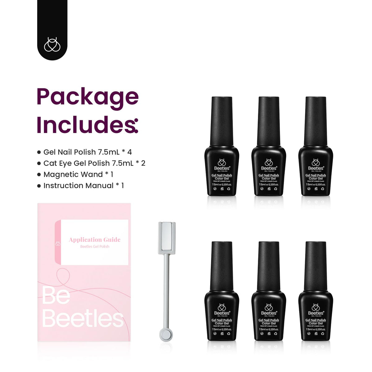 Beetles Gel Polish size scale comparison with a ruler and bottle to show true volume and portability